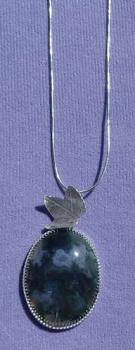 OJNP 17 - Moss Agate Necklace